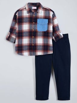 Hopscotch - Checkered Cotton Yarn Dyed Pant & Shirt