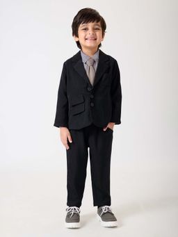 Hopscotch - Double Flap Blazer with Pant & Shirt Tie
