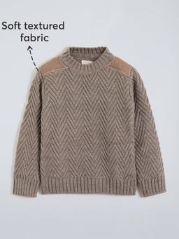 Hopscotch - Chevron Knit Textured Sweater
