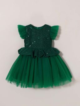 Hopscotch - Sequin Bodice Peplum Party Dress