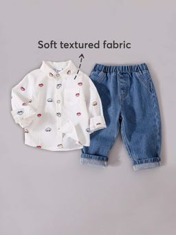 Hopscotch - Textured Shirt and Jeans