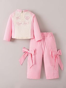 Hopscotch - Bow Applique T-Shirt With Pant