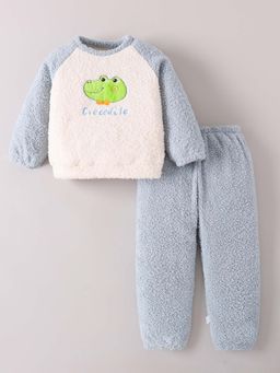 Hopscotch - Crocodile Embroidered Jogger With Sweatshirt