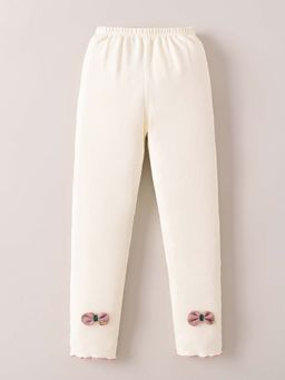 Hopscotch - Bow Detail Scalloped Hem Leggings
