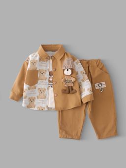 Hopscotch - Teddy Applique Pant With Shirt & Jacket