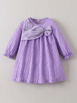 Hopscotch - Bow Applique A-Line Dress