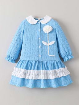 Hopscotch - Floral Applique A-line Dress