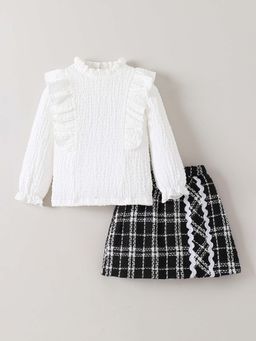 Hopscotch - Plaid Ruffled Skirt with Top