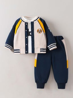 Hopscotch - Bunny Applique Jogger With T-Shirt & Shirt