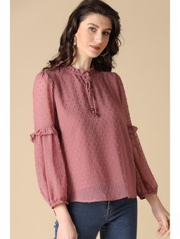 Gipsy - Mauve Self Design Georgette Tunic