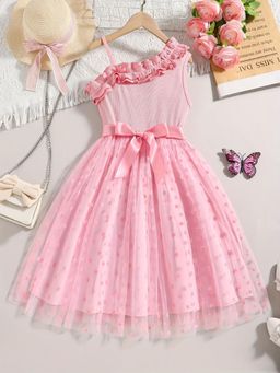 Oh Rare - Girls Mesh Polka Dot Cute Dress