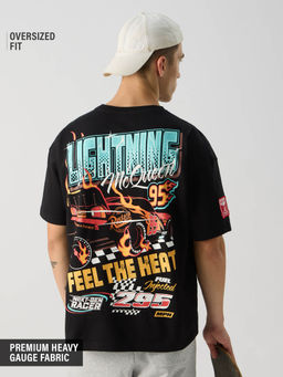 The Souled Store - Official Cars: Lightning McQueen Oversized T-Shirt