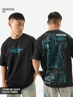 The Souled Store - Official Top Gun: Blueprint Men Oversized T-Shirt