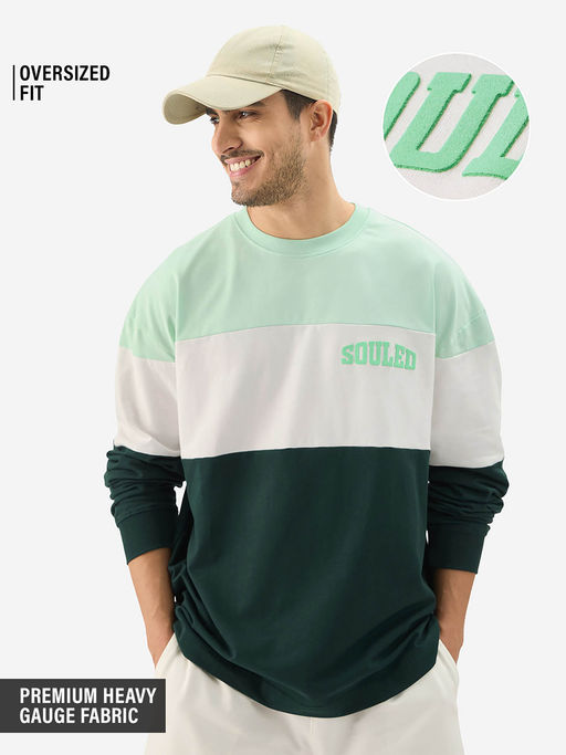 The Souled Store Originals: Jasper Men Oversized Full Sleeve Sweatshirt