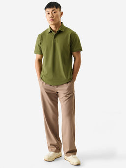 The Souled Store - Original Solids: Cedar Men Polo T-Shirt