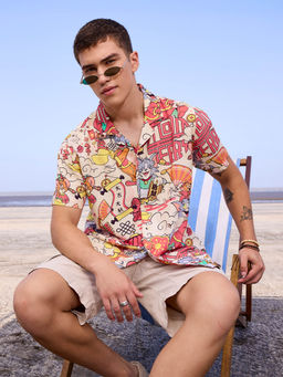 The Souled Store - Official Tom & Jerry: New Year Men Printed Shirt