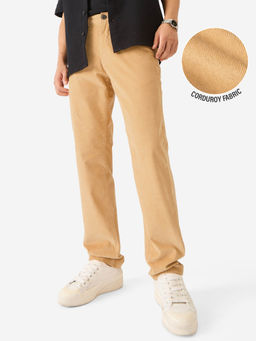 The Souled Store - Original Corduroy Pants: Camel Beige Men Pants