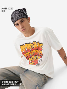 The Souled Store - Official Spider-Man: Amazing Spiderman Men Oversized T-Shirt