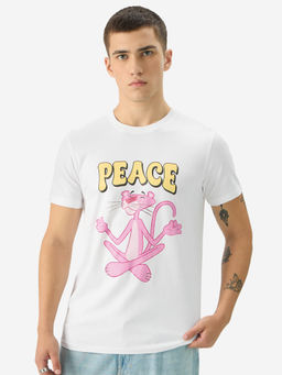 The Souled Store - Official Pink Panther: Peace Men T-Shirt