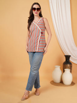 COTLAND FASHION - Women Multi-Color Printed Work Cotton Tunic