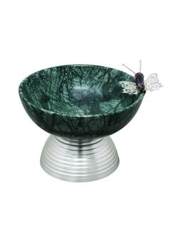 EL' UNIQUE - Butterfly Green Melachite Stone Bowl