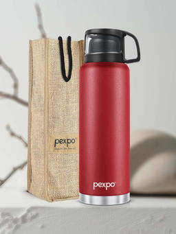 Pexpo - Fererro Crimson Red Stainless Steel Vacuum Insulated Hot&Cold Flask - 1500ml