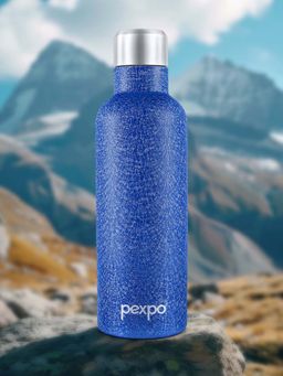 Pexpo - Oreo Blue Stainless Steel Vacuum Insulated Hot & Cold Flask - 500ml