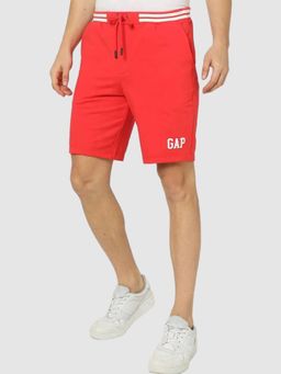 GAP - Men Red Regular Fit Mid-Rise Shorts