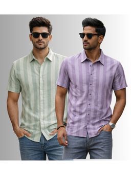 Parcel Yard - Multi-Color Mens Regular Summer Wear Half Sleeve Shirt (Pack of 2)
