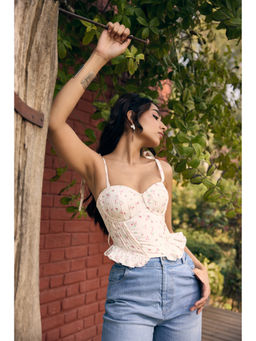 Lea Clothing - Amberley White Floral Top