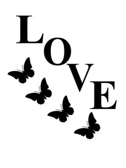 eCraftIndia - "Love with Butterfly" Black Wood Wall Art Cut out
