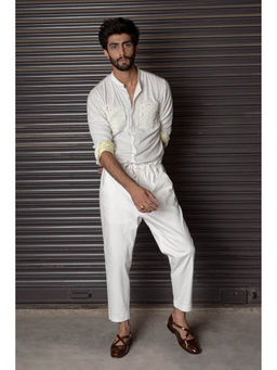 Jatin Malik - The Chawk White Shirt (Set of 2)