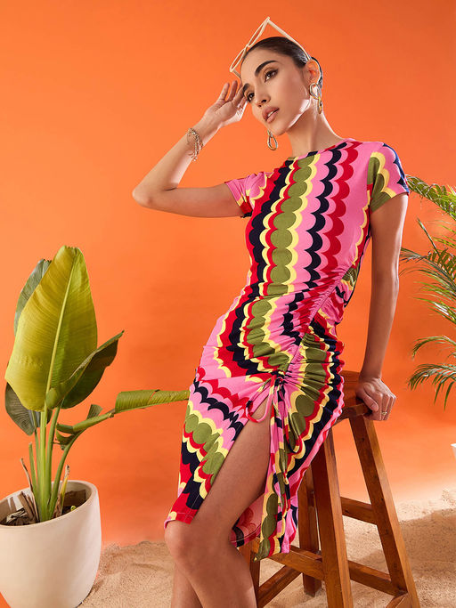 Women's Dresses Multicolor Bodycon Dress Buy TANDUL Women