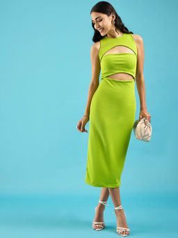 Uptownie - Women's Stretchable Ribbed Bandage Dress