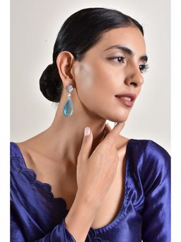 SWABHIMANN - Astor Sapphire Crystal Zirconia Dangler Earrings