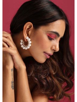 SWABHIMANN - Lillian Pearl Hoop Earrings