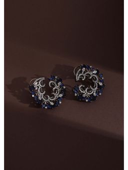 SWABHIMANN - Fukumi Sapphire Zirconia Hoop Earrings