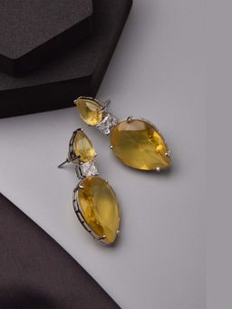 SWABHIMANN - Barbara Yellow Dangler Earrings