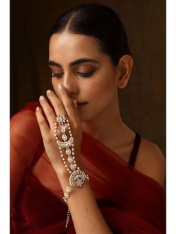 SWABHIMANN - Bhumika Gold Polki Hath Phool