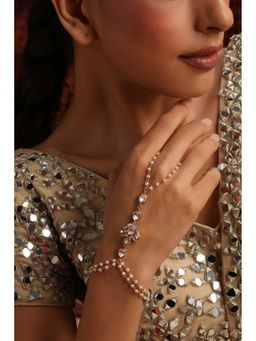 SWABHIMANN - Hira Rose Gold Polki Hathphool