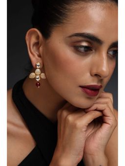 SWABHIMANN - Ziya Red Gold Kundan Earrings