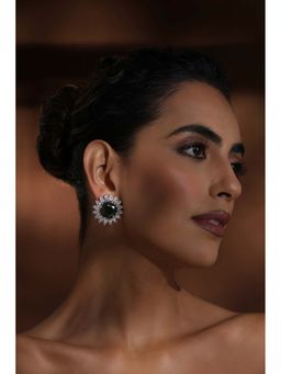 SWABHIMANN - Frika Emerald Stud Earrings