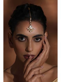 SWABHIMANN - Warda Gold Kundan Maang Tikka