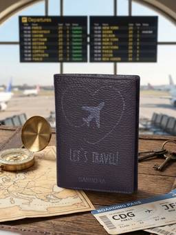 Sassora - RFID Blocking Genuine Leather with Card Slots Passport Holder for Men and Women