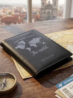Sassora - Genuine Leather RFID Blocking with Card Slots Passport Holder for Men and Women