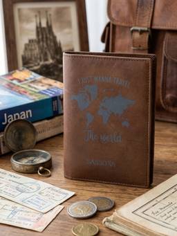 Sassora - Genuine Leather RFID Blocking with Card Slots Passport Holder for Men and Women
