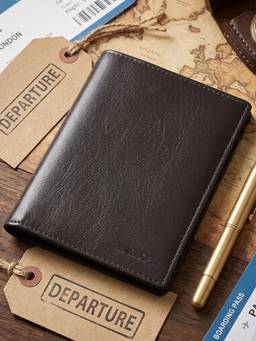 Sassora - Genuine Leather RFID Blocking Bifold Passport Holder for Men and Women