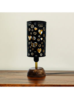 ExclusiveLane - Black Love Whisper Metal Decorative Table Lamp