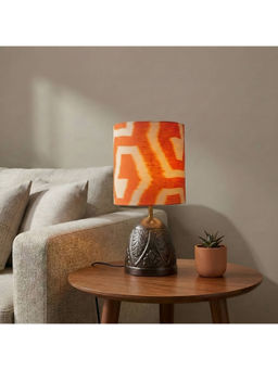 ExclusiveLane - Orange Amber Sunset Metal Decorative Table Lamp