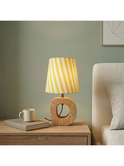 ExclusiveLane - Yellow Sunbeam Stripes Decorative Table Lamp
